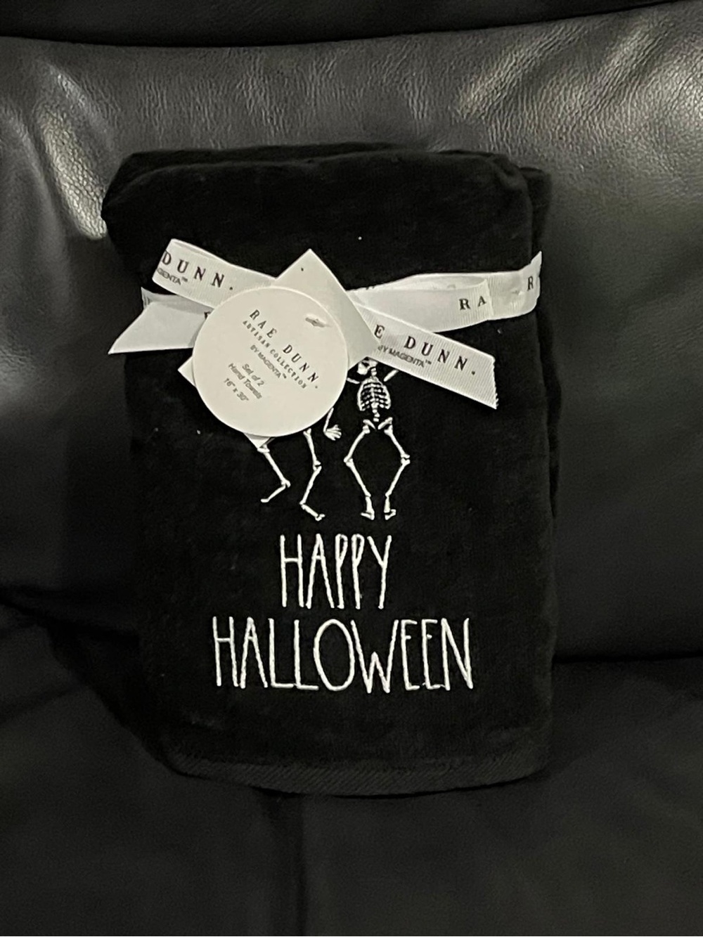 Halloween Rae Dunn Hands Towel HAPPY HALLOWEEN, Set of 2